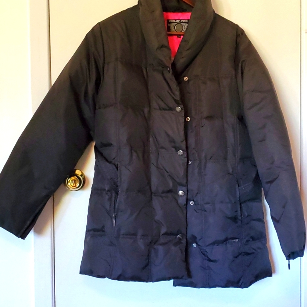 Down winter parka xl black